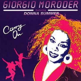 Обложка сингла Джорджо Мородера при участии Донны Саммер «Carry On» (1991)