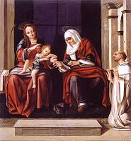Иисус Христос с матерью, бабушкой и предстоящим Святым Бернаром