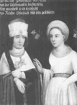 Оттон II и его жена Агнесса