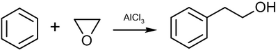 Реакция Фриделя — Крафтса с участием окиси этилена