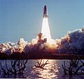 Старт STS-41-C 6 апреля 1984 года.