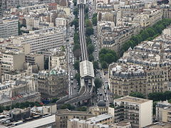 Вид на станцию с башни Монпарнас.