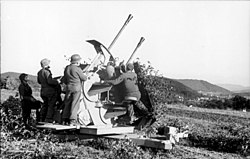 3,7 cm FlaK-Zwilling 43 в Северной Франции, июль-сентябрь 1944 года.