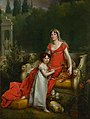 Маленькая Элиза Наполеона со своей матерью Элизой Бонапарт. Портрет кисти Франсуа Жерара.