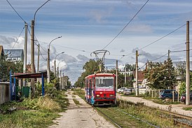 Трамвай № 1 на остановке «Краснодонская», 2016 год