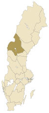 Расположение провинции Емтланд в Швеции