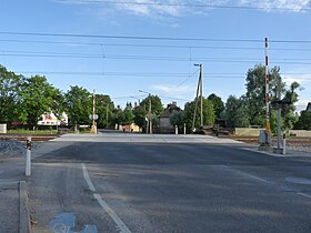 Железнодороджный переезд на улице Веэренни