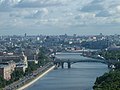 Вид на Пушкинский мост с воздуха (вдали - Крымский), 2008