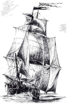 Иллюстрация из книги А. А. Чернышёва «Российский парусный флот»