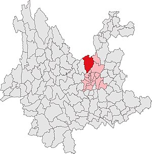 Луцюань-И-Мяоский автономный уезд на карте