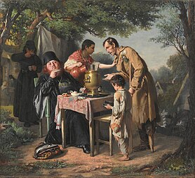 В. Г. Перов. Чаепитие в Мытищах, близ Москвы. 1862 г.