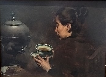 C. B. Pinheiro. A chávena de chá. 1898 г.