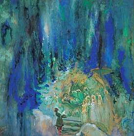 Б. И. Анисфельд. Эскиз декорации балета «Подводное царство», 1911