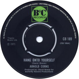Обложка сингла Arnold Corns «Hang On to Yourself» (1972)