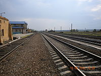 Станция Вертуновская. Вид в восточном направлении. 2012 год