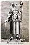 Пастушка в греческом стиле. Из серии офортов «Маскарад в греческом стиле». 1771