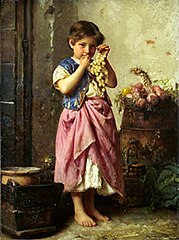 Ребёнок с виноградом (итал. La bimba e l'uva), 1884