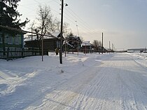 Вид главной улицы села Ожгибовка