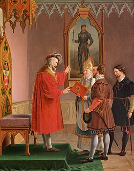 Герцог Адольф отказывается от датской короны. Кристоффер Вильхельм Эккерсберг, 1819 г.