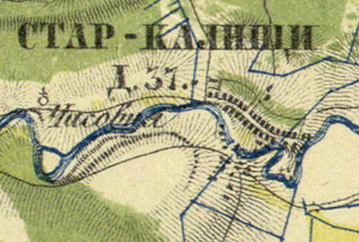 План деревни Калище. 1860 год.