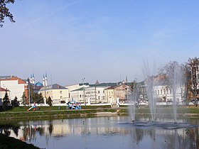 Вид с западной части парка в сторону кремля