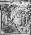 Гостеприимство Авраама (фреска в катакомбе на виа Латина, Рим, конец IV века)