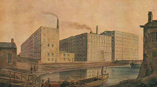 Хлопкопрядильная фабрика в 1820-х годах