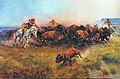 «Охота индейцев на бизонов» художник Ч.Расселл