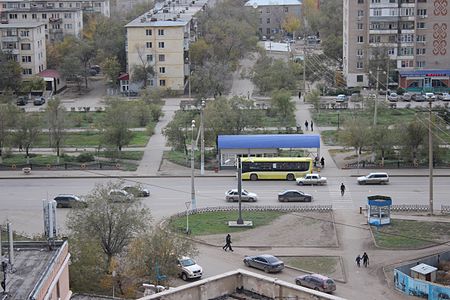 Автобусная остановка на просп. А. Молдагуловой