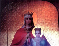 Богородица с Младенцем на троне (фрагмент), 1896. Ново-Валаамский монастырь