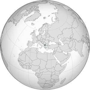 Северная Македония на карте мира