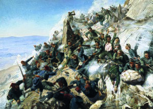 Защита «Орлиного гнезда» орловцами и брянцами 12 августа 1877 года (Попов А. Н., 1893).