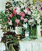 Александр Головин. Розы и фарфор, 1910-е годы