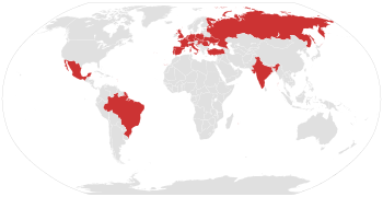 map showing availability of BlaBlaCar in the world as of December 2016