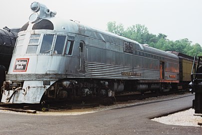 Головной вагон поезда 9908 General Pershing Zephyr. Сент-Луис, 2011 год