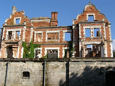 Развалины главного дома усадьбы Пашковых в Ветошкине Нижегородской губернии