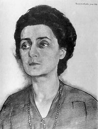 Татьяна Фёдоровна в 1921 году. Акварельный портрет работы Н.Вышеславцева