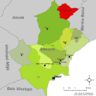 Расположение муниципалитета Торремансанас на карте провинции