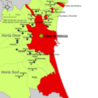 Расположение муниципалитета Валенсия на карте провинции