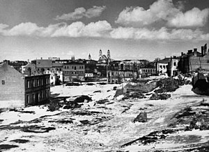 Минск после бомбардировок в 1941 году.