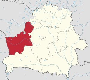 Гродненская область на карте