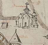 Благовещенская церковь в Витебске (с «Чертежа города Витебска», 1664)