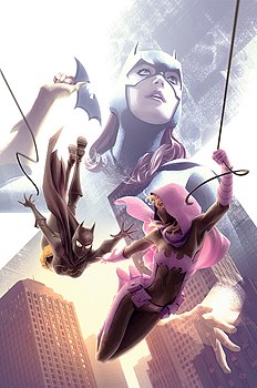 Барбара Гордон, Кассандра Кейн[en] и Стефани Браун на варианте обложки комикса Batgirls #1 (февраль 2022). Художник — Алекс Гарнер.