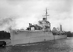 Эсминец HMS Fortune в июне 1943 года