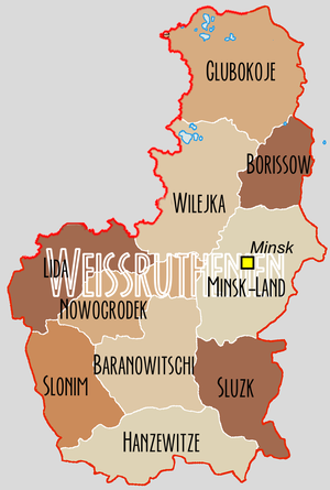 Генеральный округ Белоруссия на карте