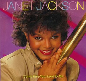 Обложка сингла Джанет Джексон «Come Give Your Love to Me» (1983)