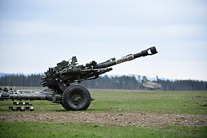 M119A3 173-й вдбр США на полигоне Графенвёр. 20 апреля 2023.