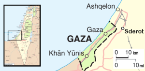 Карта Израиля и Сектора Газа