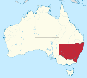 Новый Южный Уэльс на карте