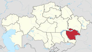 Жетысуская область на карте